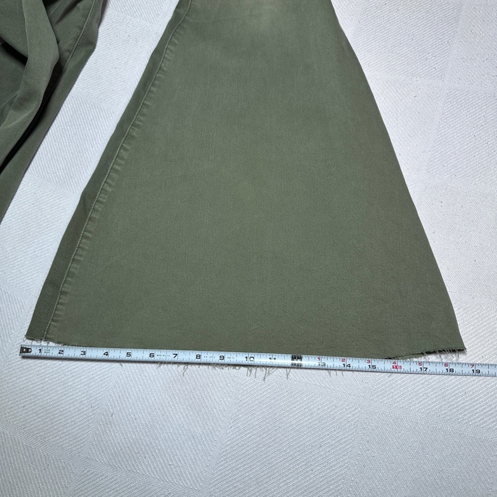 NEW Free People Just Float On Flare Jeans Womens 31 High Rise Stretch Army Green - Picture 14 of 14